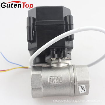 Gutentop 2 way diverting electric ball valve with high quality cheaper price